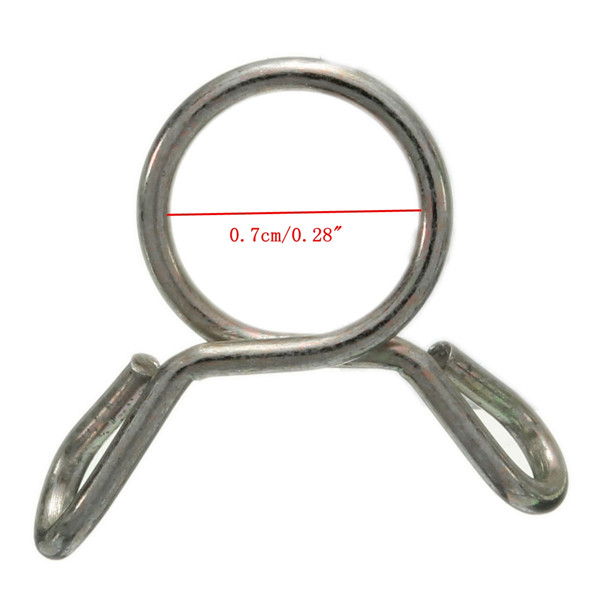 Wingsmoto Fuel Line Hose Tubing Spring Clips Clamps 7mm Motorcycle Scooter ATV Pack of 50 