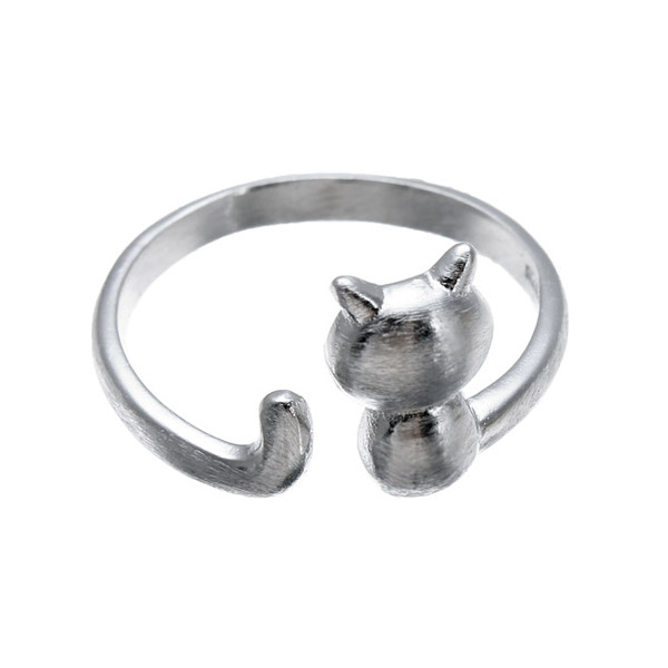 Silver Cat Ring