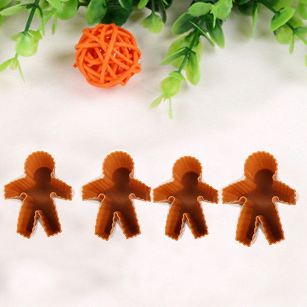 4pcs Silicone man shape Cake Cupcake Mold Muffin Jelly Molds Mould