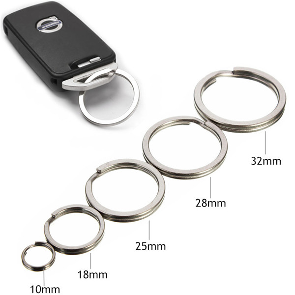 Gear Titanium Ti Key Chain Key Ring Split Ring 4-12inch 10mm 18mm 