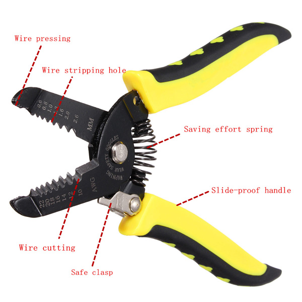 Multifunctional Handle Tool Cable Wire Stripper Strip Cutter Cutting PlierHICA 